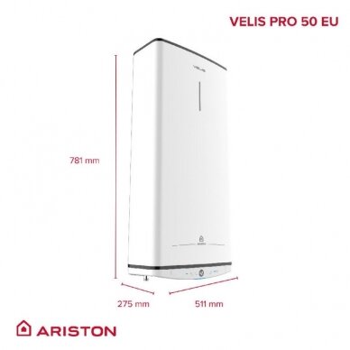Ariston vandens šildytuvas VELIS PRO 50 EU 45 l. 3 Ariston vandens šildytuvas VELIS PRO 50 EU 45 l. 3