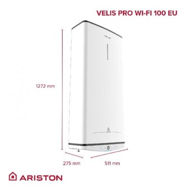 Ariston vandens šildytuvas VELIS PRO WiFi 100 EU 80 l. 3 Ariston vandens šildytuvas VELIS PRO WiFi 100 EU 80 l. 3