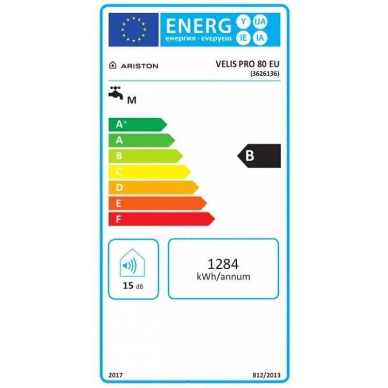 Ariston vandens šildytuvas VELIS PRO 80 EU 65 l. 4 Ariston vandens šildytuvas VELIS PRO 80 EU 65 l. 4
