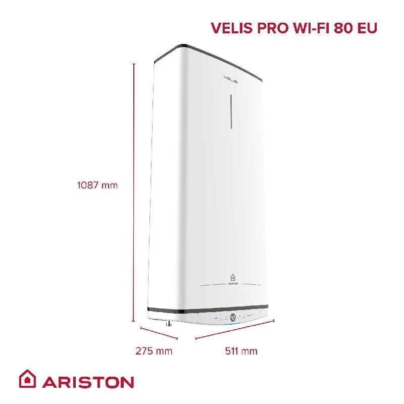 Ariston vandens šildytuvas VELIS PRO WiFi 80 EU 65 l. 3 Ariston vandens šildytuvas VELIS PRO WiFi 80 EU 65 l. 3