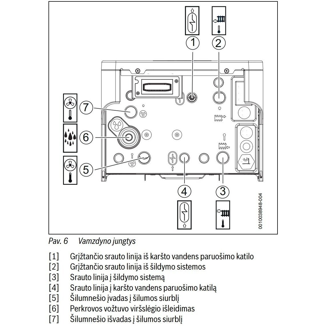 Bosch šilumos siurblio oras-vanduo vidinis blokas Compress 5800iAW 12 E 3 Bosch šilumos siurblio oras-vanduo vidinis blokas Compress 5800iAW 12 E 3