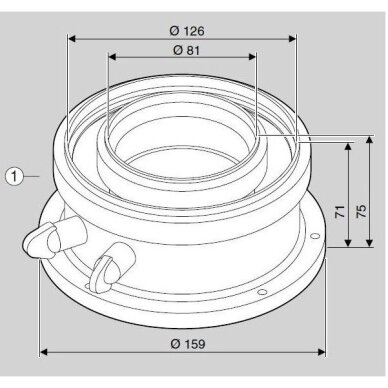 Bosch dūmgāzu katla adapters Ø80/125 1 Bosch dūmgāzu katla adapters Ø80/125 1