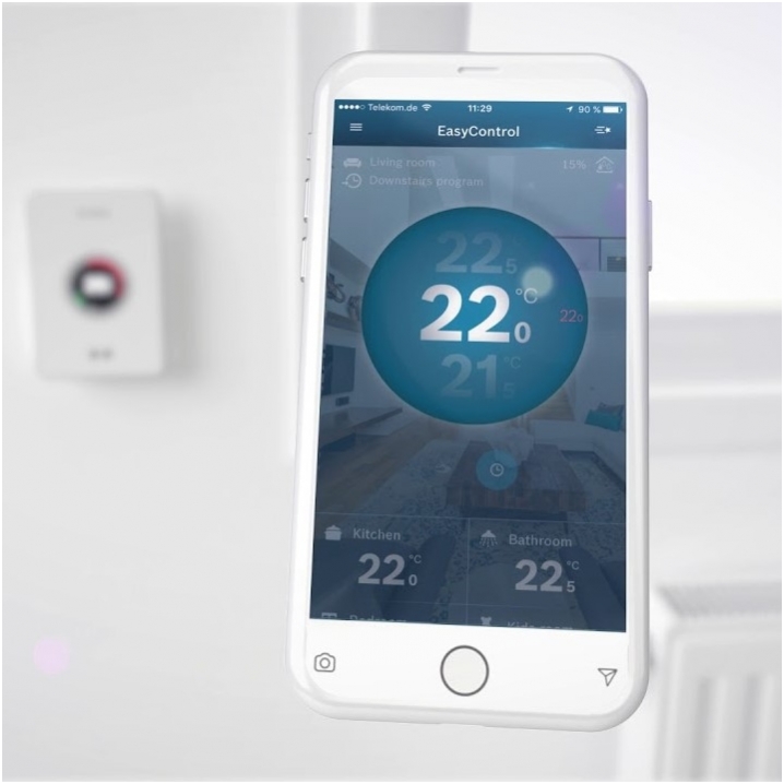 Apkures regulators ar attālinātu vadību Bosch EasyControl CT 200 Black 2