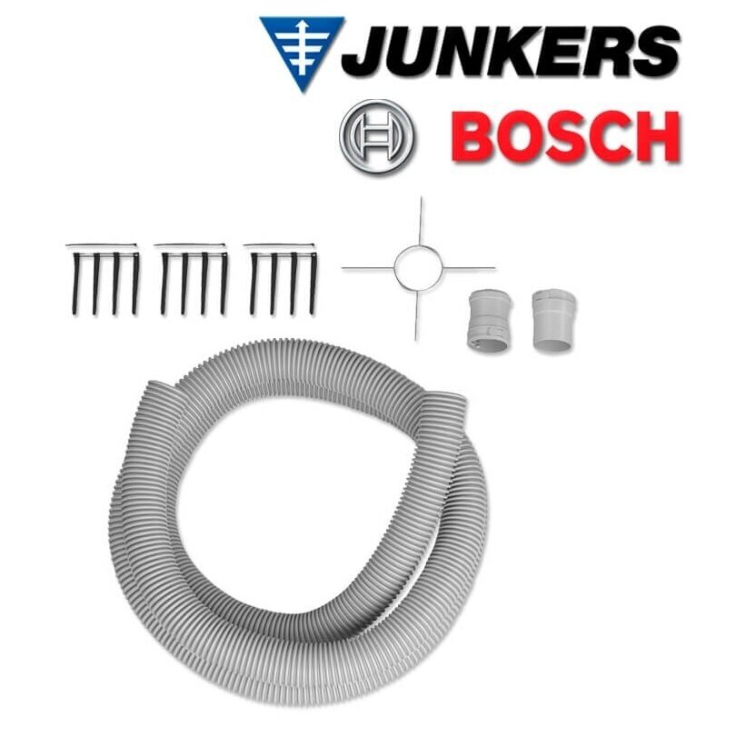 Bosch lankstaus dūmtraukio komplektas Ø60 5m. Bosch lankstaus dūmtraukio komplektas Ø60 5m.