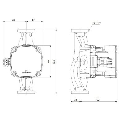 Tsirkulatsioonipump Grundfos ALPHA1 25-60 180mm 3