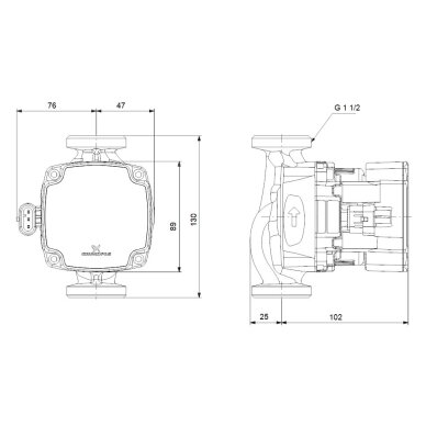Cirkuliacinis siurblys Grundfos ALPHA1 25-40 130mm 3