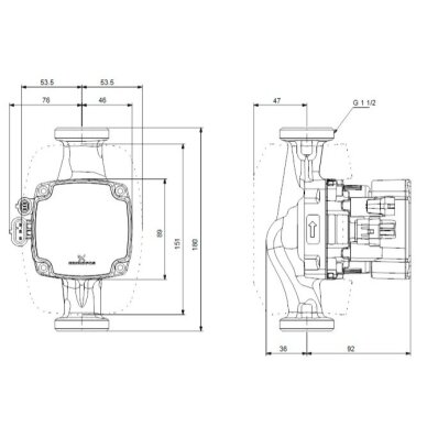 Cirkulācijas sūknis Grundfos ALPHA2 GO 25-60 180 mm 3