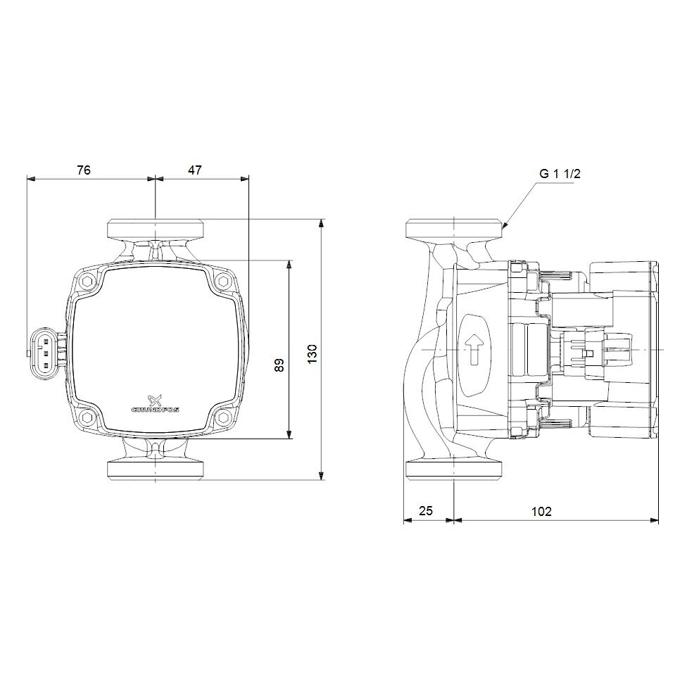 Cirkuliacinis siurblys Grundfos ALPHA1 25-40 130mm 3