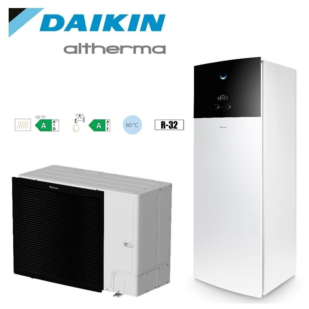 Daikin Altherma 3 šilumos siurblys  12,44kW su 230l. vandens šildytuvu ir 9kW el.tenu