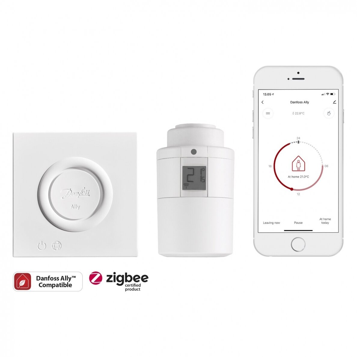 Danfoss Ally™ bevielė radiatoriaus termostatinė galvutė 014G2420 1