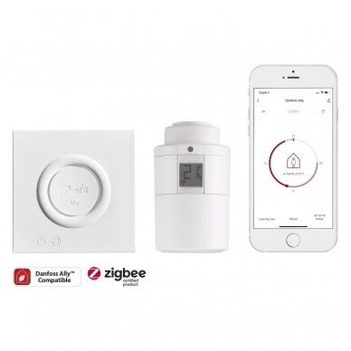 Danfoss Ally™ bevielė radiatoriaus termostatinė galvutė 014G2420 1