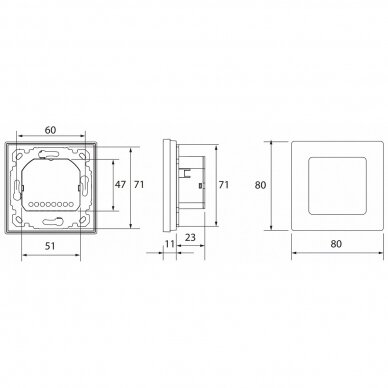 Danfoss Icon2™ 24V laidinis potinkinis patalpos termostatas 088U2125 1