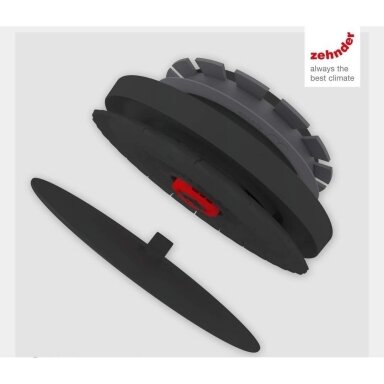 Difuzorius Zehnder Luna S125 Black, oro padavimui Difuzorius Zehnder Luna S125 Black, oro padavimui