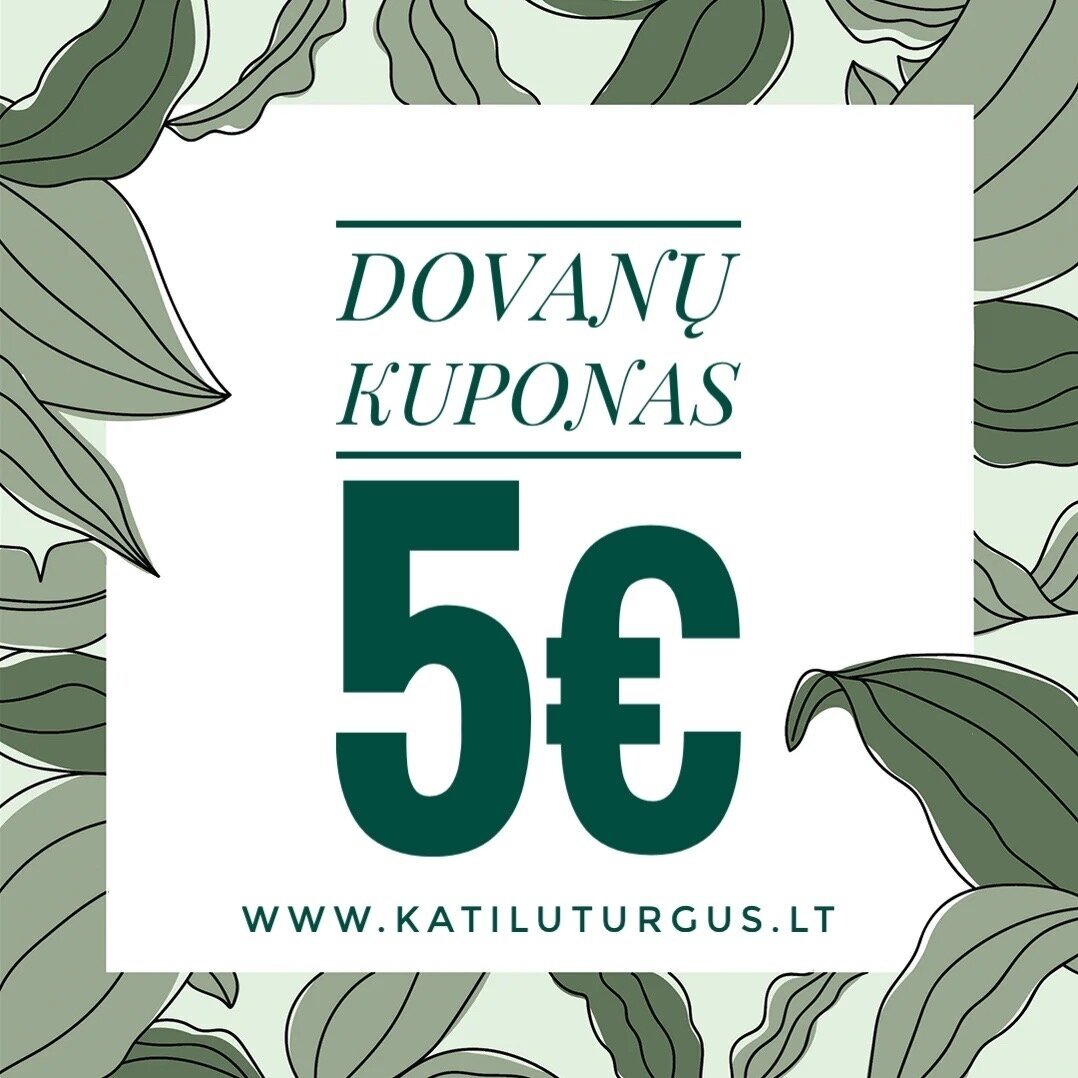 Dovanų kuponas 5 € Dovanų kuponas 5 €