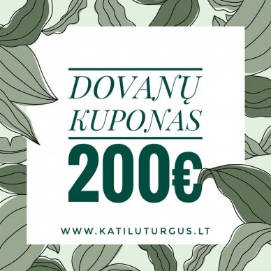 Dovanų kuponas 200 € Dovanų kuponas 200 €