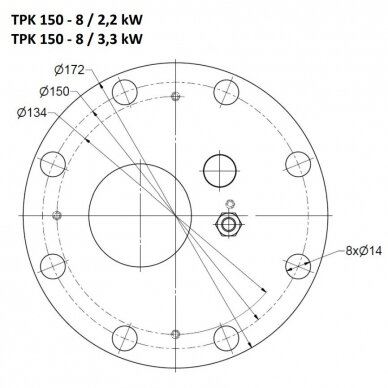 Dražice elektrinis tenas TPK 150-8 2,2kW 230V 1 Dražice elektrinis tenas TPK 150-8 2,2kW 230V 1