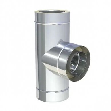 Dvisienis izoliuotas nerūdijančio plieno 90° trišakis Dn160mm