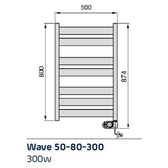 Elektriskais dvieļu žāvētājs ADAX Wave 50-80-300 White 1 Elektriskais dvieļu žāvētājs ADAX Wave 50-80-300 White 1