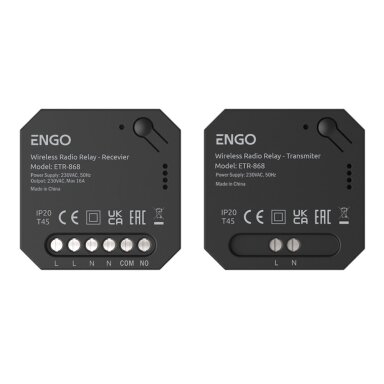 ENGO ETR-868 belaidė relė, 868MHz, 230V ENGO ETR-868 belaidė relė, 868MHz, 230V