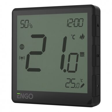 ENGO ONE internetinis, potinkinis temperatūros reguliatorius „ZigBee“, 230V, juodas 1