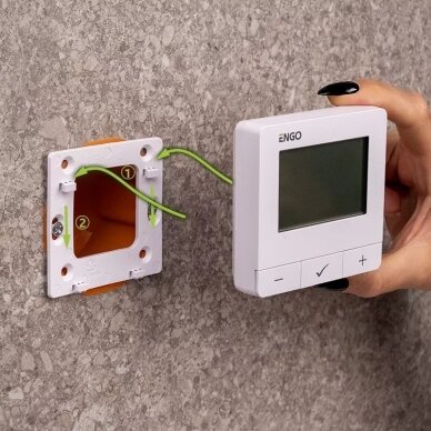 ENGO E25-24W išmanusis termostatas, „ZigBee”, virštinkinis, 24V 2 ENGO E25-24W išmanusis termostatas, „ZigBee”, virštinkinis, 24V 2