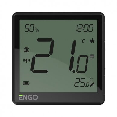 ENGO EONEBATB Zigbee gudrais termostats, Li-Ion baterija ENGO EONEBATB Zigbee gudrais termostats, Li-Ion baterija