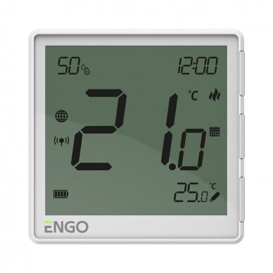 ENGO ONE internetinis, virštinkinis temperatūros reguliatorius „ZigBee“, akumuliatorinis