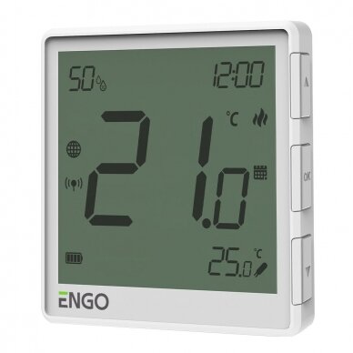 ENGO ONE internetinis, virštinkinis temperatūros reguliatorius „ZigBee“, akumuliatorinis 1