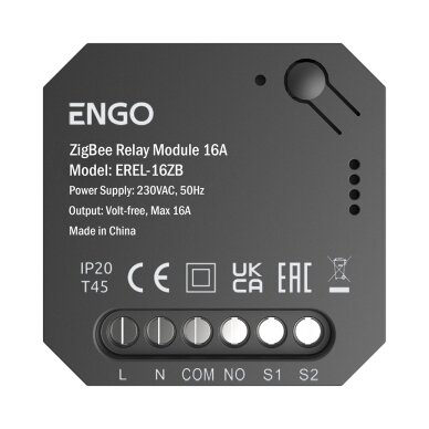 ENGO EREL-16ZB išmanioji ZigBee relė skirta „ENGO Smart“ sistemai ENGO EREL-16ZB išmanioji ZigBee relė skirta „ENGO Smart“ sistemai
