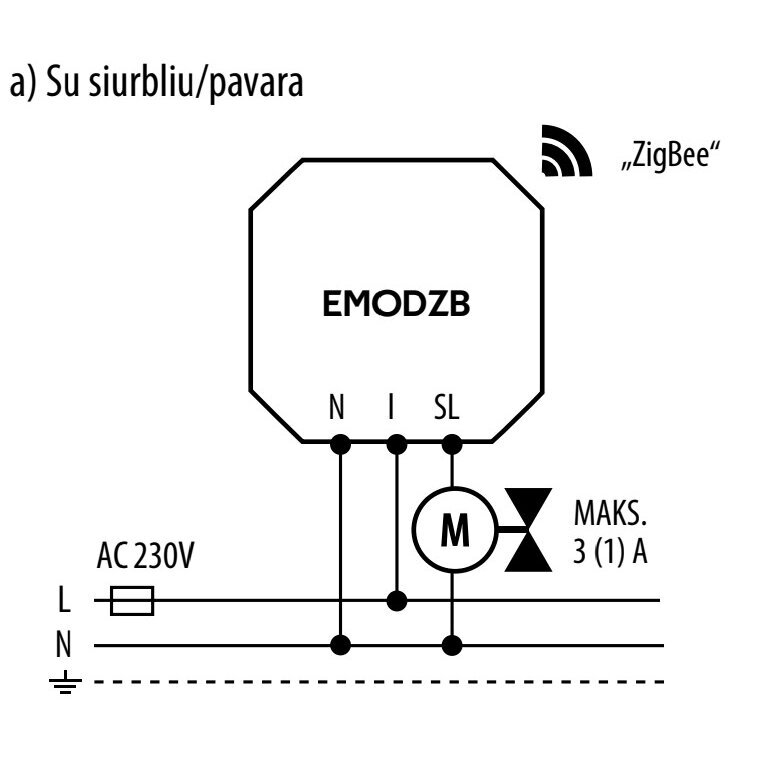 ENGO belaidis relės modulis su „ZigBee“ kartotuvo funkcija, 230V 2