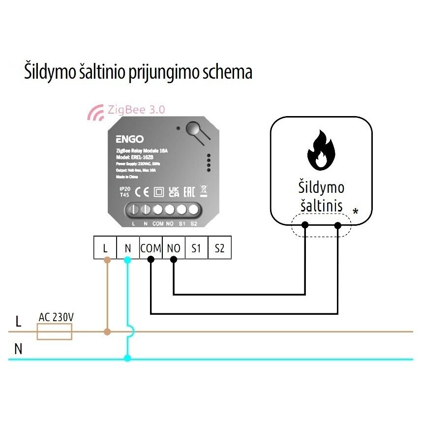 ENGO EREL-16ZB išmanioji ZigBee relė skirta „ENGO Smart“ sistemai 1 ENGO EREL-16ZB išmanioji ZigBee relė skirta „ENGO Smart“ sistemai 1