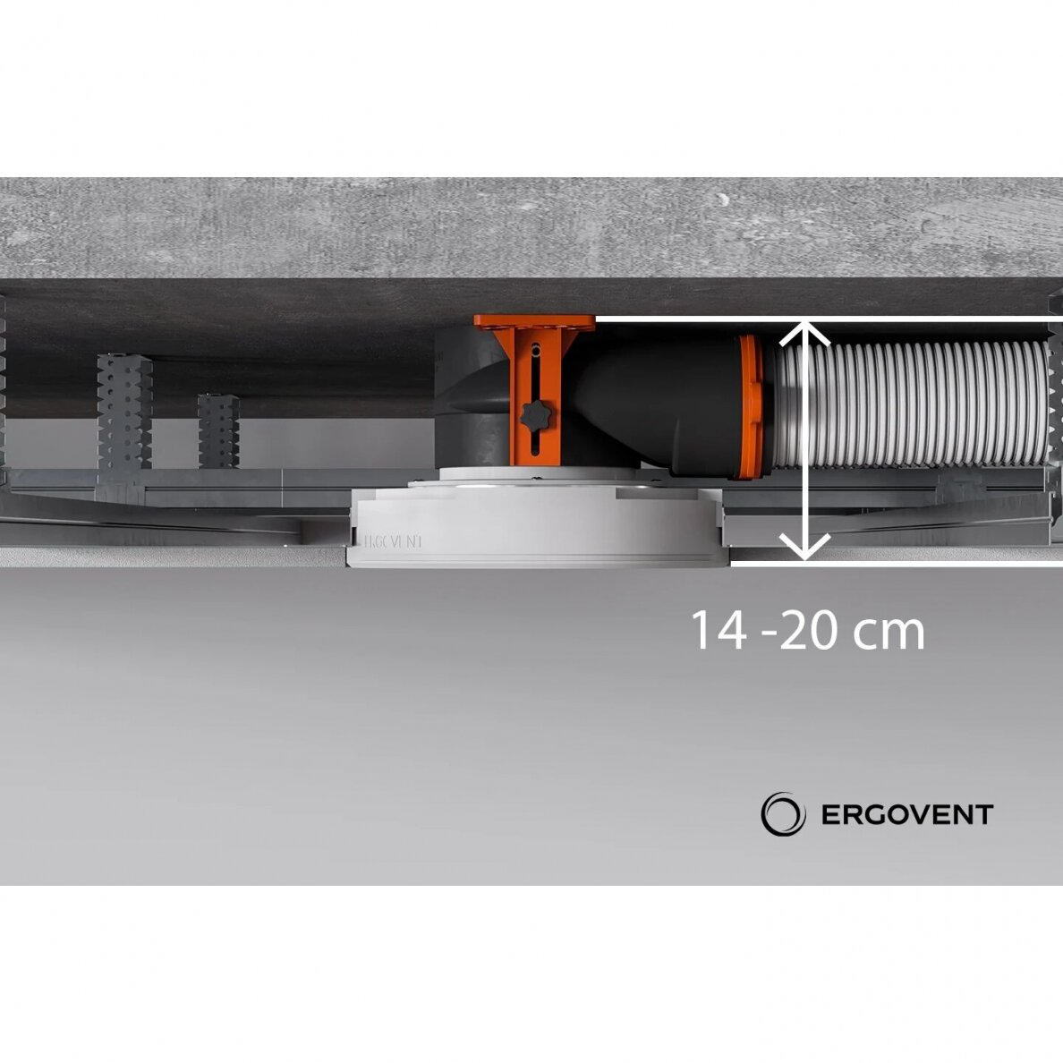 ERGOVENT AERO-PRO difuzoriaus dėžutė SLIM BOX Dn125mm-2x75mm 3