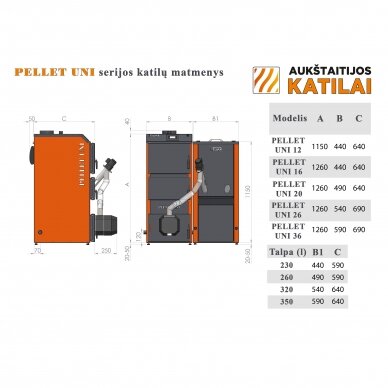 Granulu apkures katls Pellet Uni 12kW 4 Granulu apkures katls Pellet Uni 12kW 4