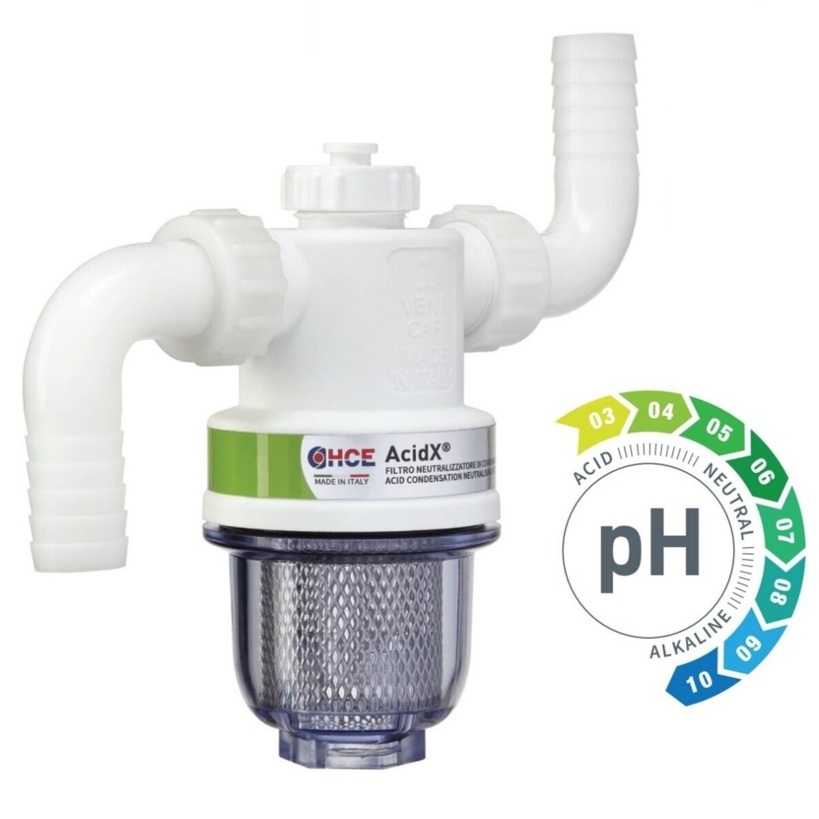 HCE ACID X® VENT skābā kondensāta neitralizācijas filtrs ø16 mm HCE ACID X® VENT skābā kondensāta neitralizācijas filtrs ø16 mm