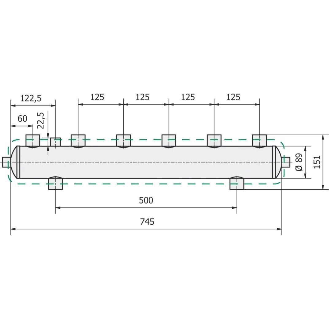 Hidraulinis indas su nuimama izoliacija Kamen SH1NA3-OC; kvs 3,8m3/val; iki 70kW 2