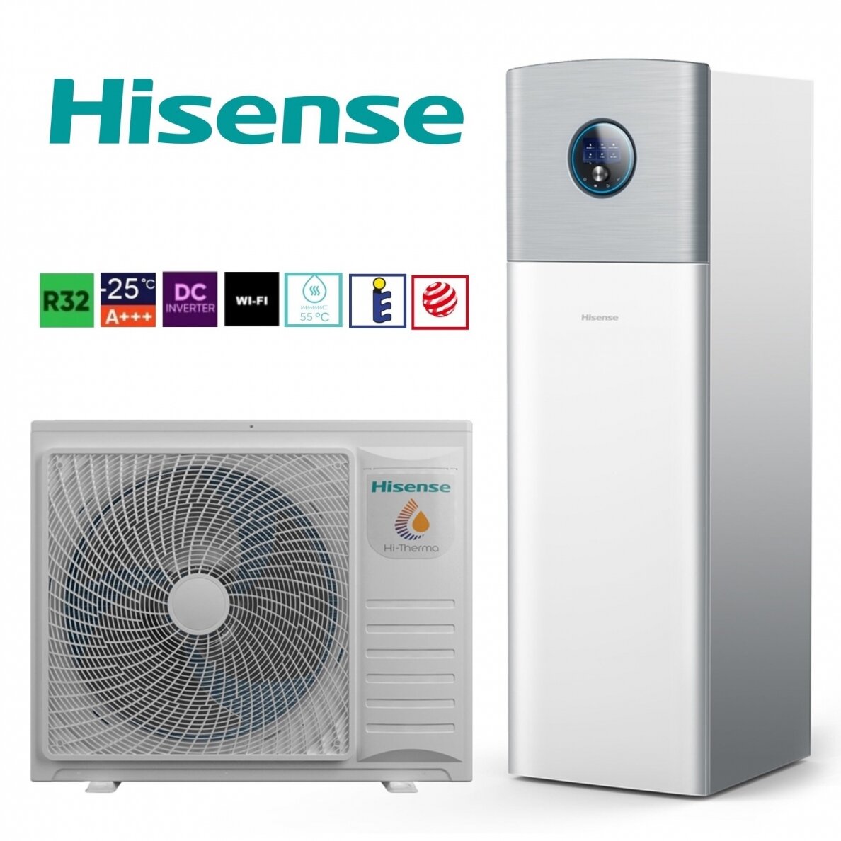 Hisense šilumos siurblys oras-vanduo Hi-Therma Integra 8,0kW R32 Hisense šilumos siurblys oras-vanduo Hi-Therma Integra 8,0kW R32