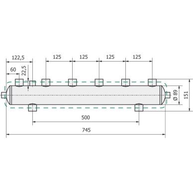 Hidraulinis indas su nuimama izoliacija Kamen SH1NA3-OC; kvs 3,8m3/val; iki 70kW 2
