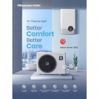 Hisense šilumos siurblys oras-vanduo Hi-Therma Split 12,0kW R32 3 Hisense šilumos siurblys oras-vanduo Hi-Therma Split 12,0kW R32 3