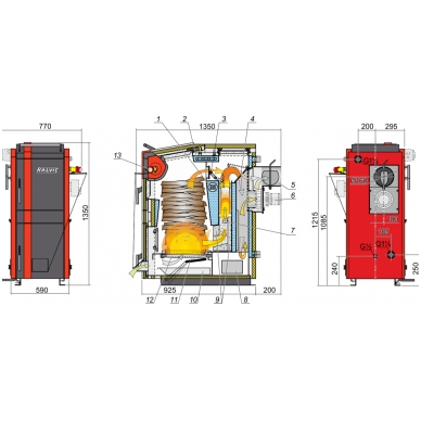 Cietā kurināmā katls Kalvis K-2-20N 1 Cietā kurināmā katls Kalvis K-2-20N 1