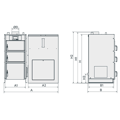 Granulu apkures katls Kamen PELLET Kompakt LUX 24kW 2