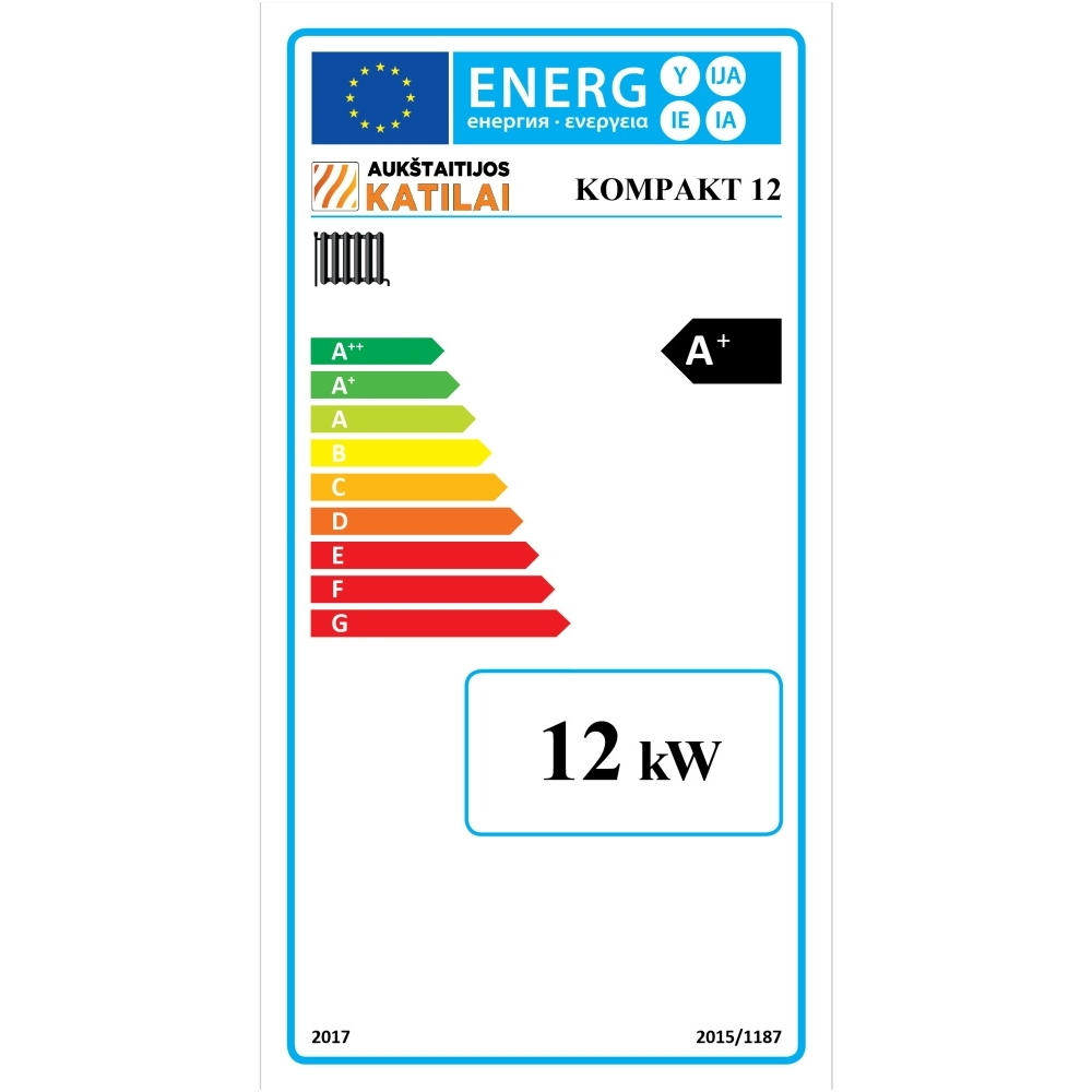 Kieto kuro katilas KOMPAKT 12kW, tiesioginio degimo 2