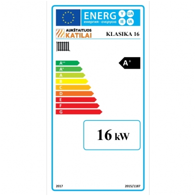 Cietā kurināmā katls KLASIKA 16kW 3