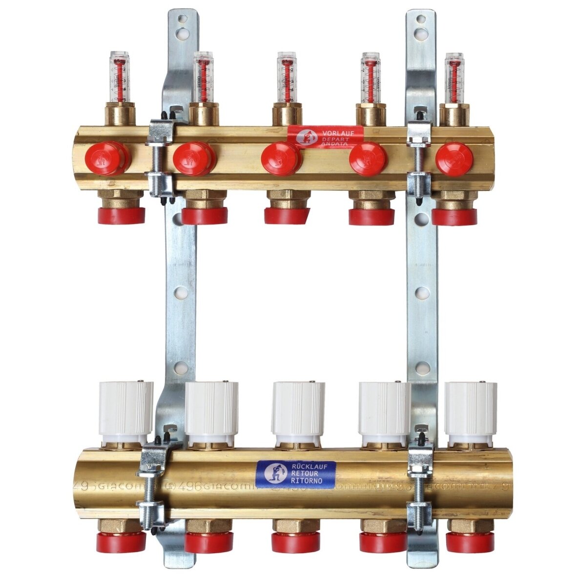 Regulējams kolektors 3 lokiem ar plūsmas mērītājiem Regulējams kolektors 3 lokiem ar plūsmas mērītājiem