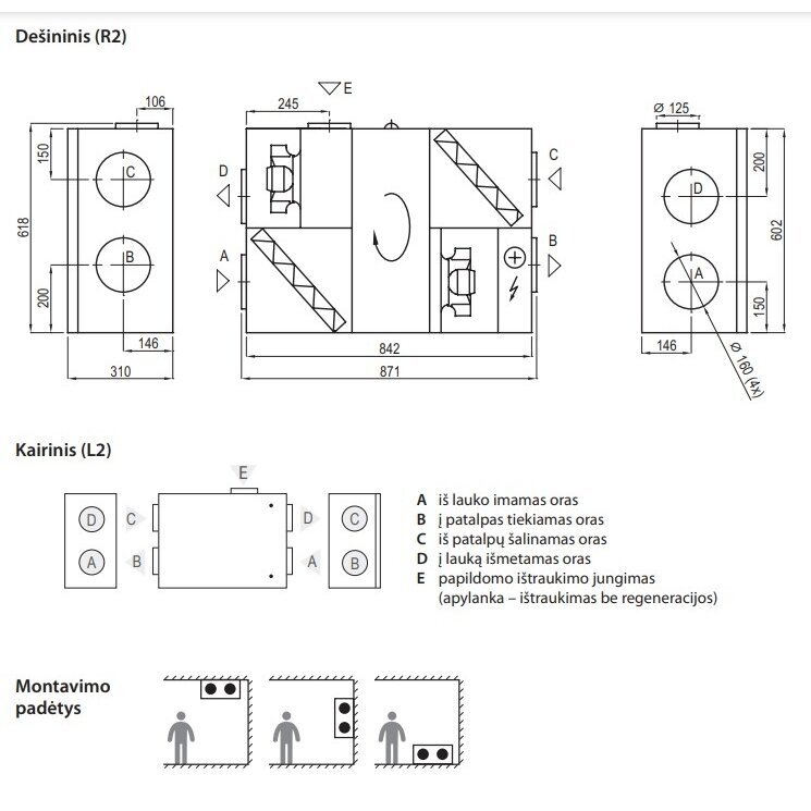 Komfovent rekuperaator Domekt R 250 F C6 2