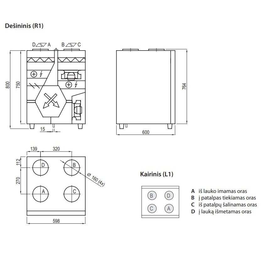 Komfovent rekuperatorius Domekt CF 400 V C6M 2 Komfovent rekuperatorius Domekt CF 400 V C6M 2
