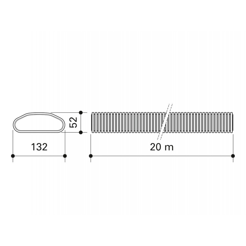 Lankstus ortakis profi-air tunnel Dn132-52 baltas 2 Lankstus ortakis profi-air tunnel Dn132-52 baltas 2