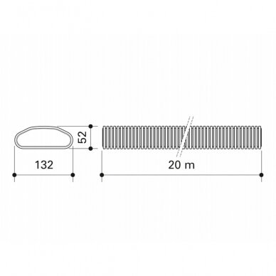 Lankstus ortakis profi-air tunnel Dn132-52 baltas 2 Lankstus ortakis profi-air tunnel Dn132-52 baltas 2