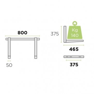 Sienas kronšteins kondicionētājam MS253, līdz 140kg 1 Sienas kronšteins kondicionētājam MS253, līdz 140kg 1