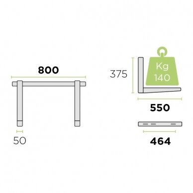 Sienas kronšteins kondicionētājam MS257, līdz 140kg 1 Sienas kronšteins kondicionētājam MS257, līdz 140kg 1