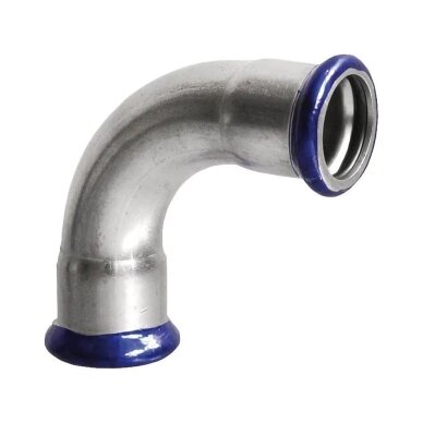 Nerūdijančio plieno presuojama alkūnė 90° v/v Dn 28x28 mm Nerūdijančio plieno presuojama alkūnė 90° v/v Dn 28x28 mm